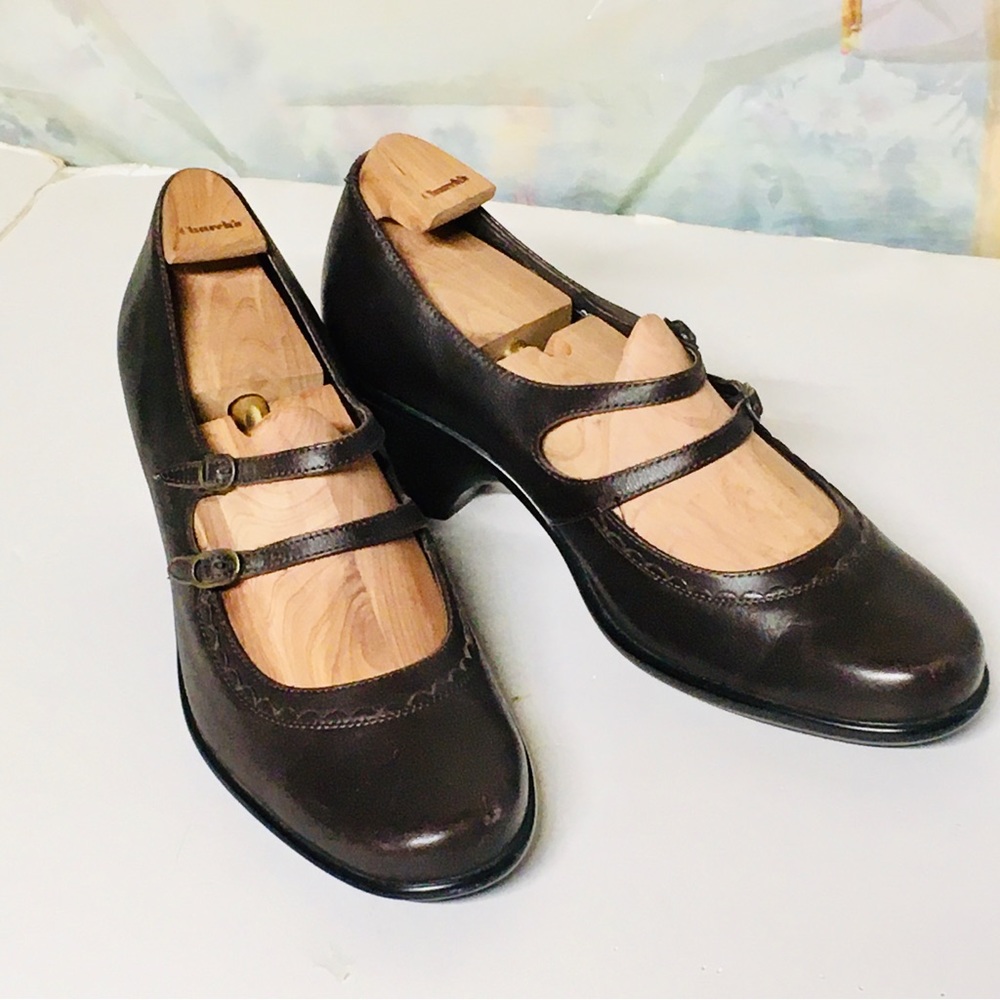 DANSKO Sz.41 Mary Jane Brown, Closed Backs, Dbl Strap * Like New
